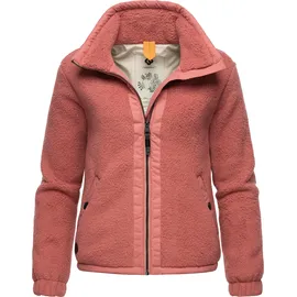 Ragwear Sweatjacke "Nordicka", Damen, Gr. XXXL(46), rosa (altrosa), Fleece, Obermaterial: 100% Polyester.