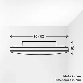 Briloner LED Deckenlampe 1 Rund 18W 1850lm weiß