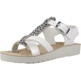 GEOX Mädchen J Costarei Gi Sandal, White Silver, 28 EU