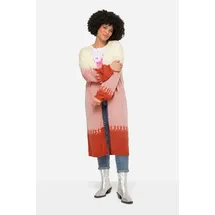 Angel Of Style by Happy Size Long-Strickjacke Farbverlauf Rosa 52