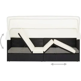 vidaXL Gartensofa schwarz 49393