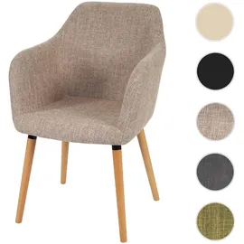 Mendler Esszimmerstuhl Malmö T381 Textil creme/grau