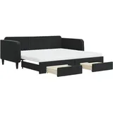 vidaXL Tagesbett 100 x 200 cm Schwarz