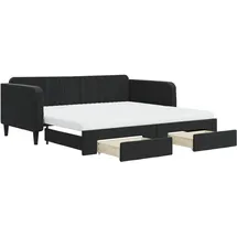 vidaXL Tagesbett 100 x 200 cm Schwarz