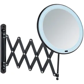 Wenko Wand-Kosmetikspiegel beleuchtet Barona Schwarz