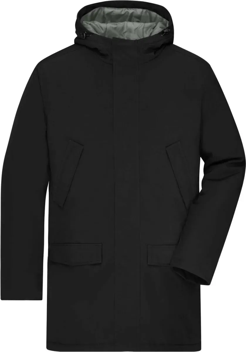 James & Nicholson Herren Business Parka Winter-Jacke JN1176 black S