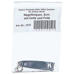 Nagelknipser 5 cm mit Kette und Feile