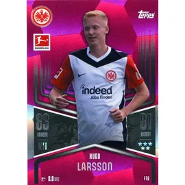 Topps Sammelkarte FT06 - Hugo Larsson - Flex Tech NUMBERED 72/99 PINK - 2024/2025