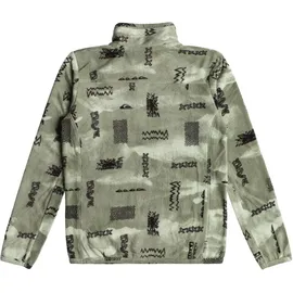 QUIKSILVER Aker Fleece Mit Halbem Reißverschluss - Shadow Checks Desert Sage - 10 Jahre