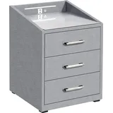 ed exciting design Nachtschrank Moon 47 x 46 x 61 cm Grau