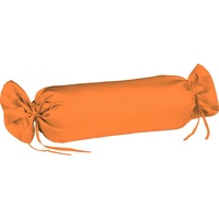 Nackenrollenbezug Colours, fleuresse (2 Stück), Mako Satin, glänzend, glatt, Premium Qualität orange