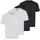HAJO Herren T-Shirt 4er Pack - Basic, Kurzarm, V-Ausschnitt, Baumwolle uni schwarz / weiß), 5XL
