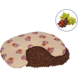 Sport-Tec Traubenkern-Nackenhörnchen Traubenkernkissen Wärmekissen Nackenkissen 30x30 cm