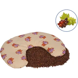 Sport-Tec Traubenkern-Nackenhörnchen Traubenkernkissen Wärmekissen Nackenkissen 30x30 cm