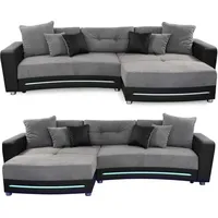 Luma-home Multimedia-Ecksofa Couch mit RGB-LED Bluetooth Soundsystem USB in