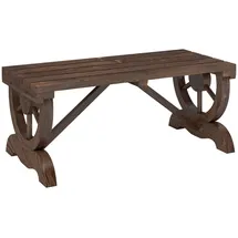 Outsunny Gartenbank 104 x 40 x 56 cm Braun