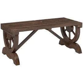 Outsunny Gartenbank 104 x 40 x 56 cm Braun
