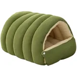 Winterhöhle – Abnehmbares Und Waschbares Kissen, Geschlossenes Katzenbett Für Den Winter – Warmes Nest, Schlafbett, Welpenhaus, Kleine Hundehöhle Für Den Innenbereich, Wohnzimmer, Garten, Hof