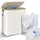 VOUNOT Wäschekorb mit Deckel 145L, Faltbarer Wäschesammler 2 Fächer & Wäschesäcke, Laundry Baskets Wäschebox Schmal, Beige