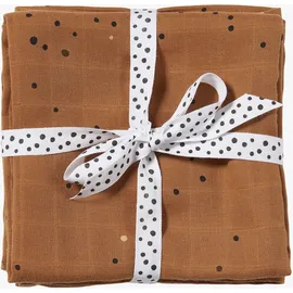 Done by Deer Pucktuch 2er-pack Verträumte Punkte - Mustard - One Size