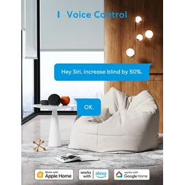 Meross WLAN Rolladenschalter funktioniert mit Homekit, Alexa Rolladen, Smart Jalousien Schalter benötigt Nullleiter, Zeitschaltuhr und Sprachsteue...