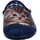 RELAX Damen Hausschuh Katze beige - Blau - 41