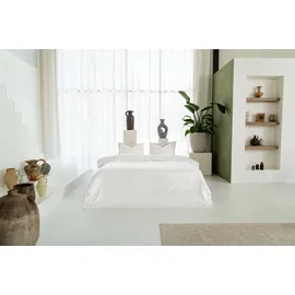 Kayori Wendebettwäsche "Koko", weiß, B/L: 135cm x 200cm, 1 Stk., 1 Stk., Lyocell, B/L: 80cm x 80cm, 2 Stk., Lyocell, Obermaterial: 100% Baumwolle, Bettwäsche, Wendebettwäsche, Atmungsaktiv & saugfähig