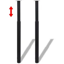 vidaXL Teleskopische Tischbeine 4 Stk. Gebürstetes Nickel 710-1100 mm