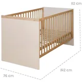 roba Baumann Babybett Porto 70 x 140 cm Holzoptik Virginia Chestnut