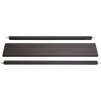 Mendler Abschluss-Set für WPC-Sichtschutz Sarthe, Abschlussprofil Windschutz, Alu-Pfosten 90cm,