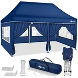 tillvex Partyzelt tillvex® Pavillon 3x6m Wasserdicht Gartenzelt Faltpavillon Partyzelt, (Pavillon 3x6m wasserdicht), Partyzelt mit Tasche für Garten blau