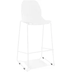 Outdoor Sitzhocker | 75cm | Wetterfest Komfortabel | Weiß | Bis 120kg | Kadima Design