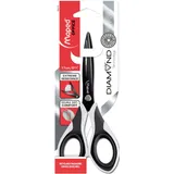 Maped M692310 - Schere Diamond, 17 cm, asymmetrisch, schwarz/weiß
