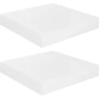 vidaXL Wandregal 23 x 23,5 x 3,8 cm Hochglanz-Weiß