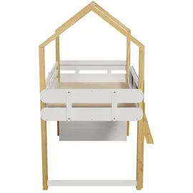 XDOVET Hausbett mit baumförmigem Graffiti-Board 90 x 200 cm Holz