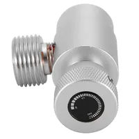 CO2-Nachfülladapter, CO2-Fülltank Zylinder Nachfüll-Metalladapter-Anschlusskit Für Nachfülladapterschlauch(adapter without meter-Silber)