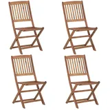 vidaXL Gartenstuhl klappbar 57 x 57 x 91 cm braun 4 St.