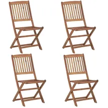 vidaXL Gartenstuhl klappbar 57 x 57 x 91 cm braun 4 St.