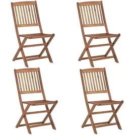 vidaXL Gartenstuhl klappbar 57 x 57 x 91 cm braun 4 St.