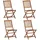 vidaXL Gartenstuhl klappbar 57 x 57 x 91 cm braun 4 St.
