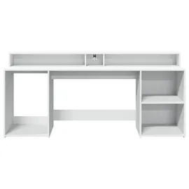 vidaXL Schreibtisch Gamingtisch Weiß