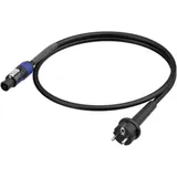 Neutrik 1036411 Strom Anschlusskabel Schwarz 3m