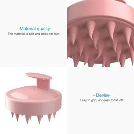 Intirilife Kopfhaut Massagebürste aus Silikon in Pink | Gr.: onesize