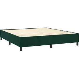vidaXL Boxspringbett 180 x 200 cm Dunkelgrün