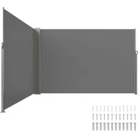 Vevor Seitenmarkise 200 x 600 cm Grau Eisen