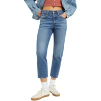 Levi's 501 Crop Jeans in mittelblau mit 7⁄8 Länge-W27 / L30