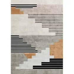 Bamyum Carie Bedruckter 160x230 Teppich Chenille-Druck Maschinell Hergestellt
