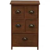 Mobili Rebecca Sideboard, Braun, Holz, Rechteckig, 30x66x40 cm, Wohnzimmer, Kommoden – Sideboards, Kommoden