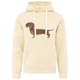 Zwillingsherz Dackel Hoodie beige L/XL