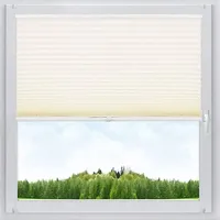 Woltu Plissee 85 x 130 cm creme